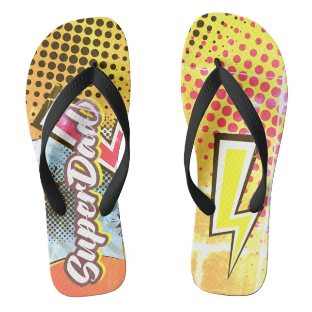 SuperDAD Vatertags-Geschenkstrandsandelholze Flip Flops (Fußbett)