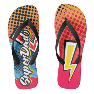 SuperDAD Vatertags-Geschenkstrandsandelholze Flip Flops