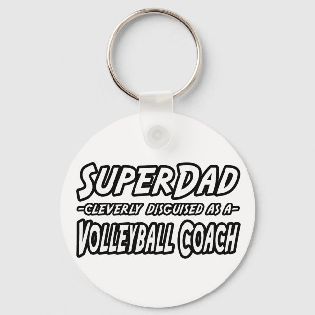 SuperDad.. Volleyball-Trainer Schlüsselanhänger (Vorderseite)