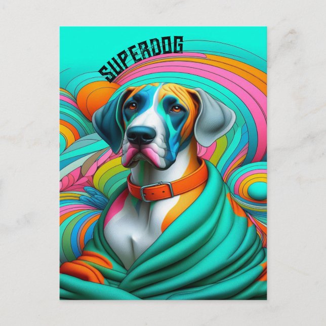 Superdog Super Hund Rettungs-Party Einladungen PCs (Vorderseite)