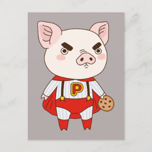 Superduper Piggy Postkarte