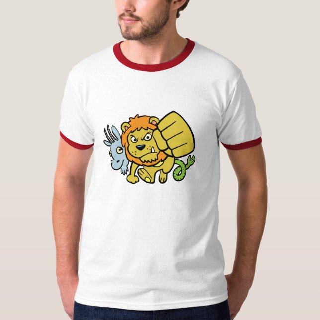 Superdurchschlags-Maskottchen T T-Shirt (Vorderseite)
