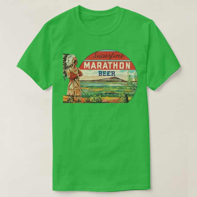 Superfine Marathon Beer Retro Defunktional Wiscons T-Shirt (Design vorne)