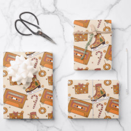 Superfloral Retro Christmas Joy Geschenkpapier Set