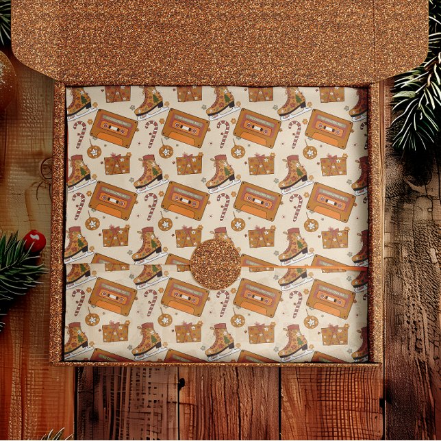 Superfloral Retro Christmas Joy Seidenpapier (Von Creator hochgeladen)