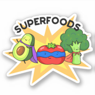Superfood Funny Gemüse Puppe Aufkleber