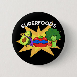 Superfood Funny Gemüse Puppe Dark BG Button
