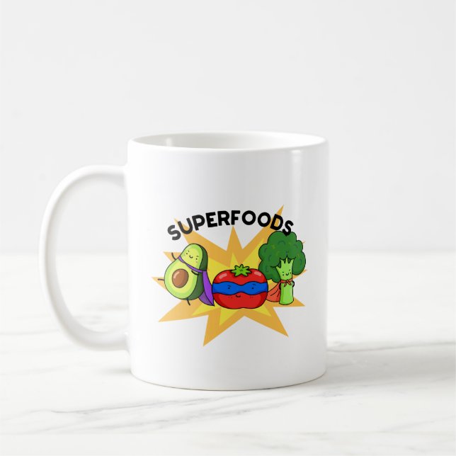 Superfood Funny Gemüse Puppe Kaffeetasse (Links)