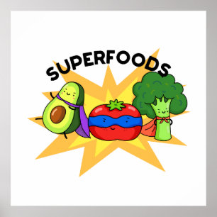Superfood Funny Gemüse Puppe Poster