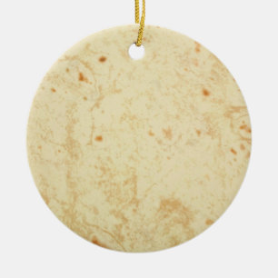 Superfrisches Mehl Tortilla Textur Masa bueno Keramikornament
