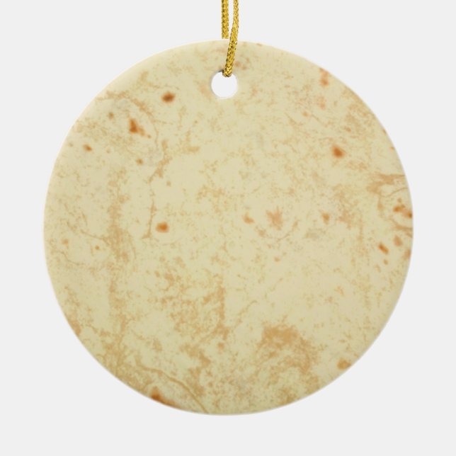 Superfrisches Mehl Tortilla Textur Masa bueno Keramikornament (Vorne)