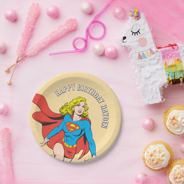 Supergirl auf Achse Pappteller (Party)