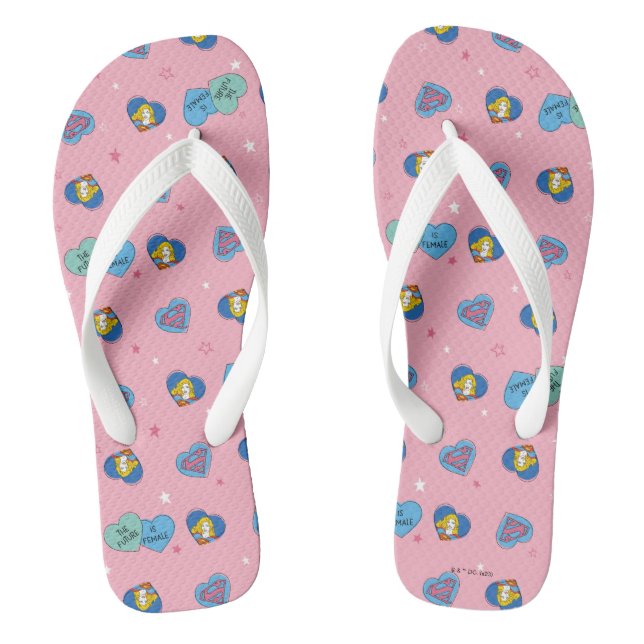 Supergirl aus dieser Welt Retro Grafik Flip Flops (Fußbett)