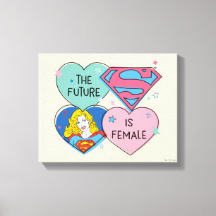 Supergirl aus dieser Welt Retro Grafik Leinwanddruck