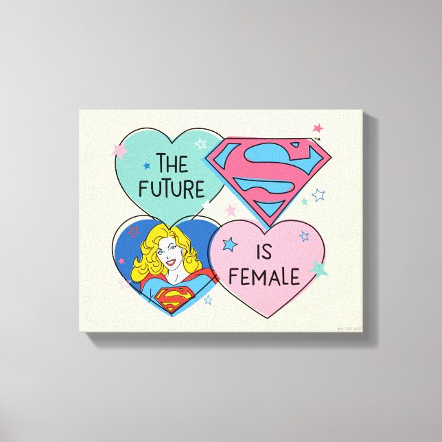 Supergirl aus dieser Welt Retro Grafik Leinwanddruck (Vorderseite)