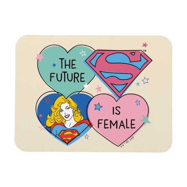 Supergirl aus dieser Welt Retro Grafik Magnet (Horizontal)