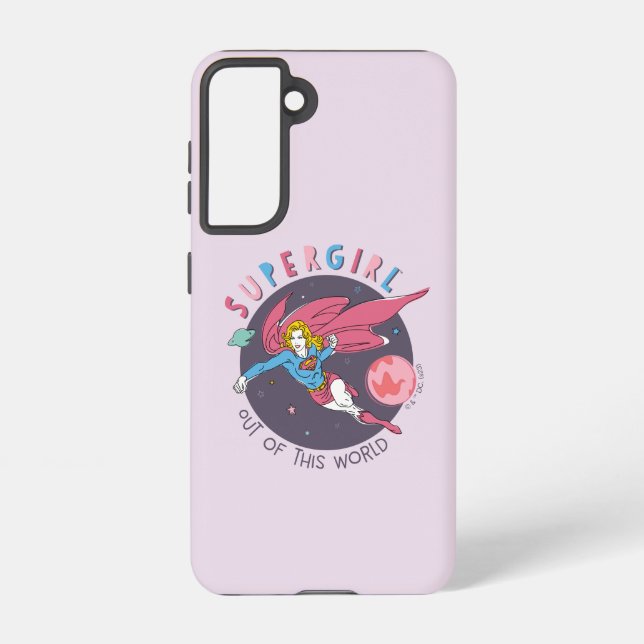Supergirl aus dieser Welt Retro Grafik Samsung Galaxy Hülle (Rückseite)