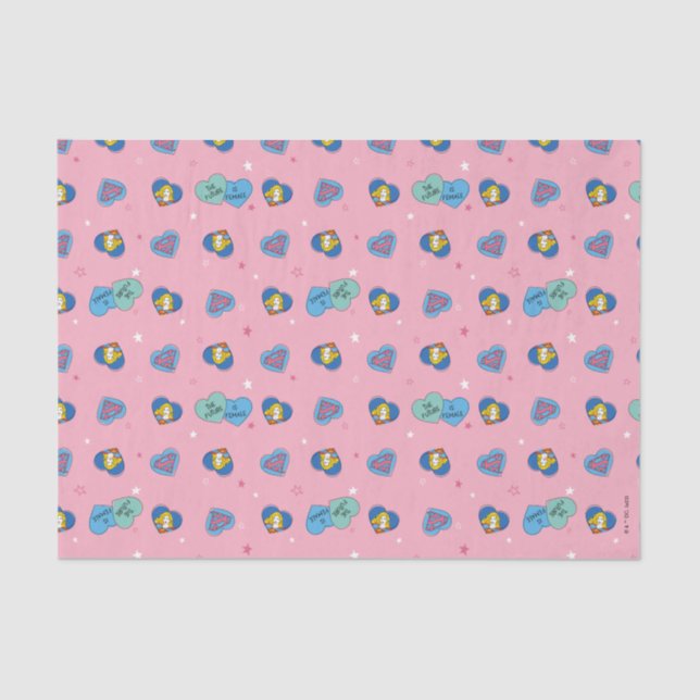 Supergirl aus dieser Welt Retro Grafik Seidenpapier (Vorderseite)