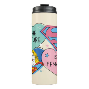 Supergirl aus dieser Welt Retro Grafik Thermosbecher