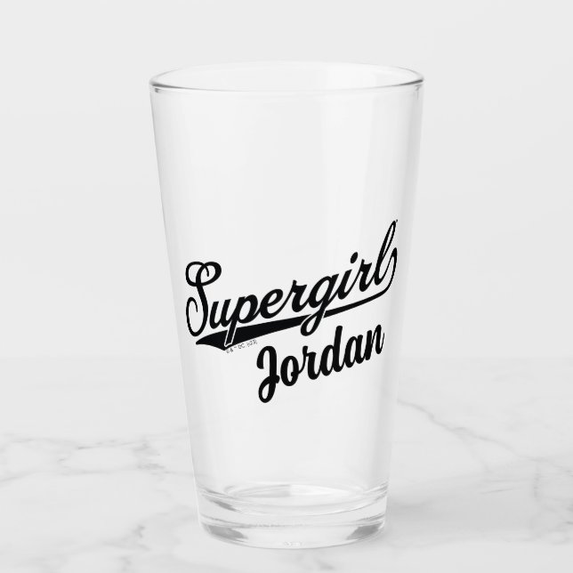 Supergirl Baseball All-Star-Logo Glas (Vorderseite)