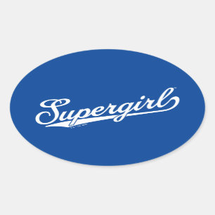 Supergirl Baseball All-Star-Logo Ovaler Aufkleber