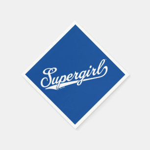 Supergirl Baseball All-Star-Logo Serviette