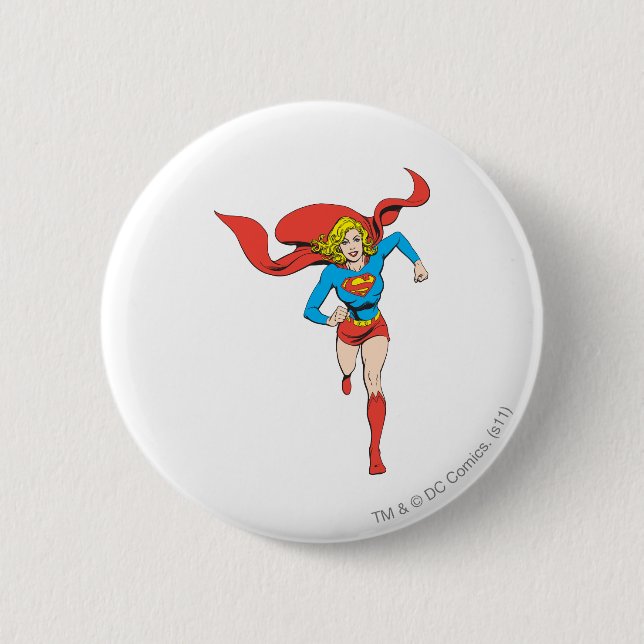 Supergirl bereit zum Gehen Button (Vorderseite)