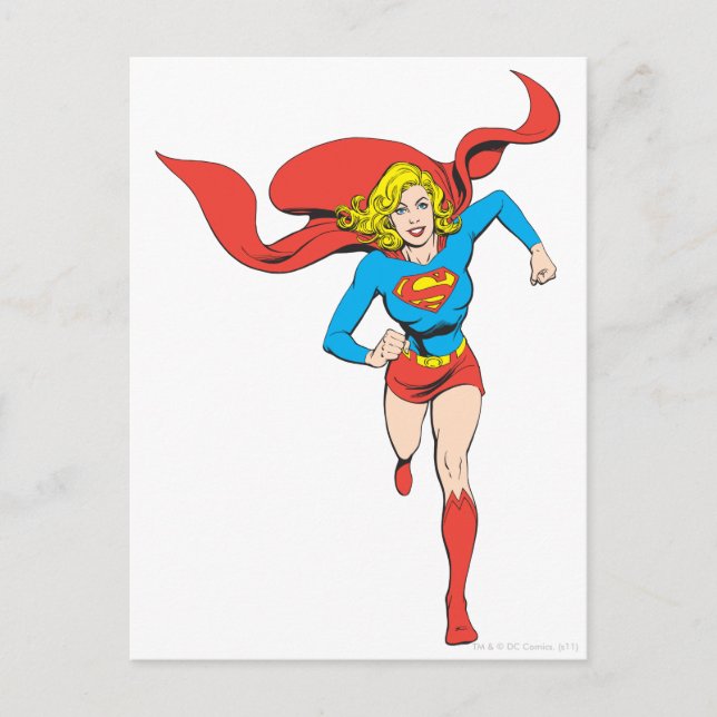 Supergirl bereit zum Gehen Postkarte (Vorderseite)