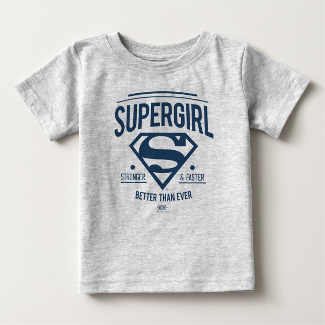 Supergirl besser als je zuvor Retro Graphic Baby T-shirt (Vorderseite)