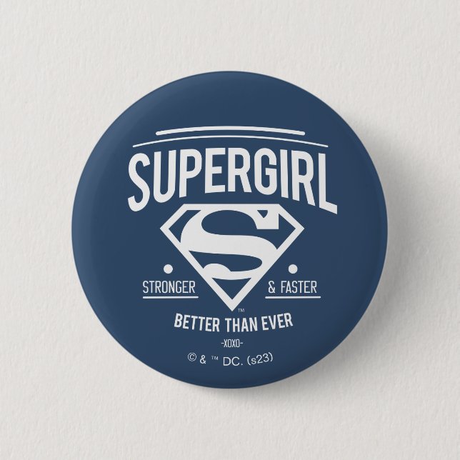 Supergirl besser als je zuvor Retro Graphic Button (Vorderseite)