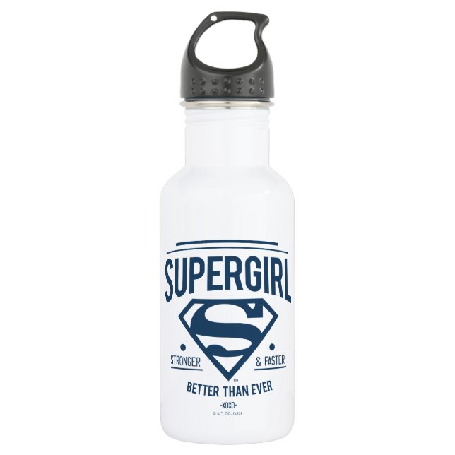 Supergirl besser als je zuvor Retro Graphic Edelstahlflasche (Vorderseite)