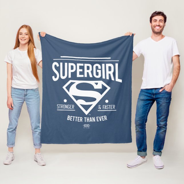 Supergirl besser als je zuvor Retro Graphic Fleecedecke (Beispiel)