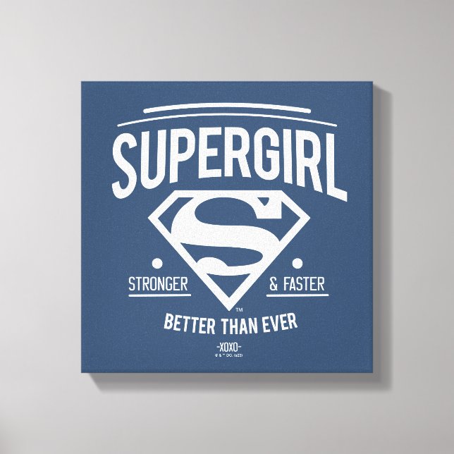 Supergirl besser als je zuvor Retro Graphic Leinwanddruck (Vorderseite)