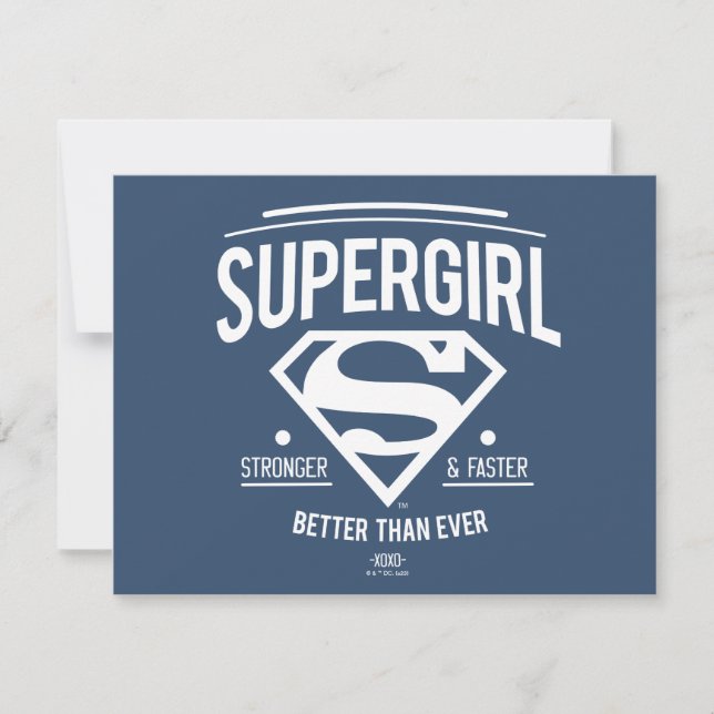 Supergirl besser als je zuvor Retro Graphic Mitteilungskarte (Vorderseite)