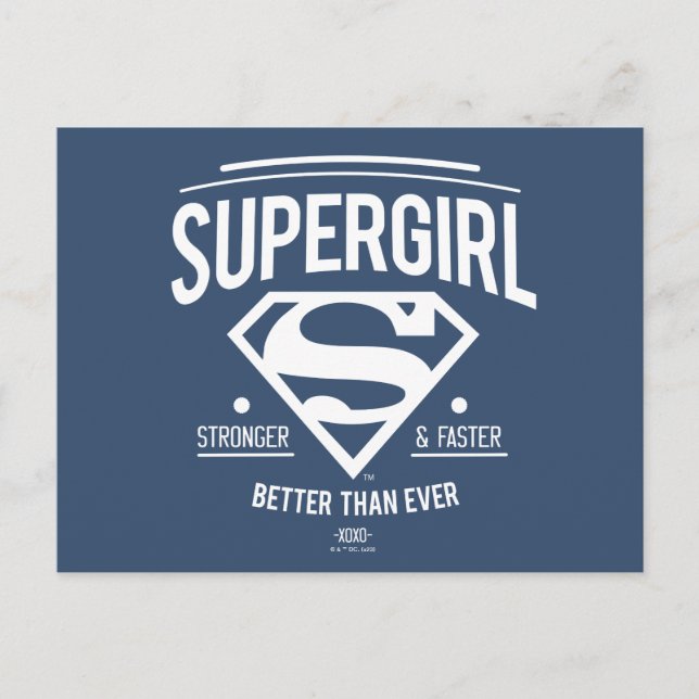 Supergirl besser als je zuvor Retro Graphic Postkarte (Vorderseite)