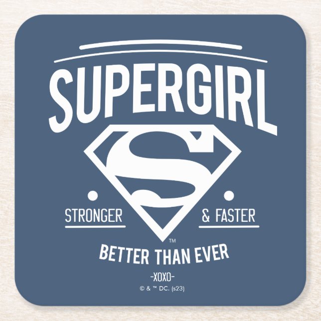 Supergirl besser als je zuvor Retro Graphic Rechteckiger Pappuntersetzer (Vorderseite)