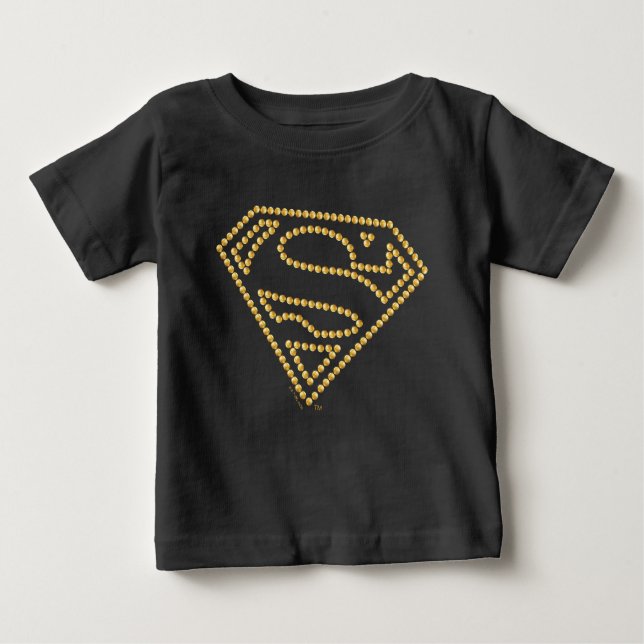 Supergirl bestickt S-Shield Baby T-shirt (Vorderseite)