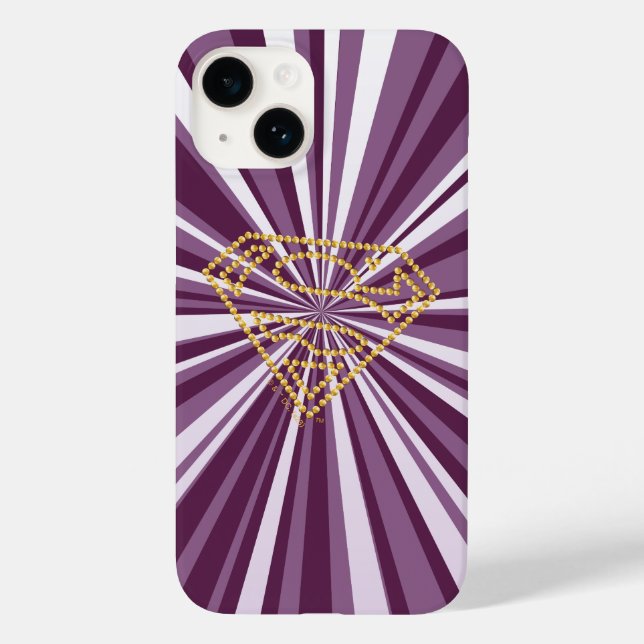 Supergirl bestickt S-Shield Case-Mate iPhone Hülle (Rückseite)