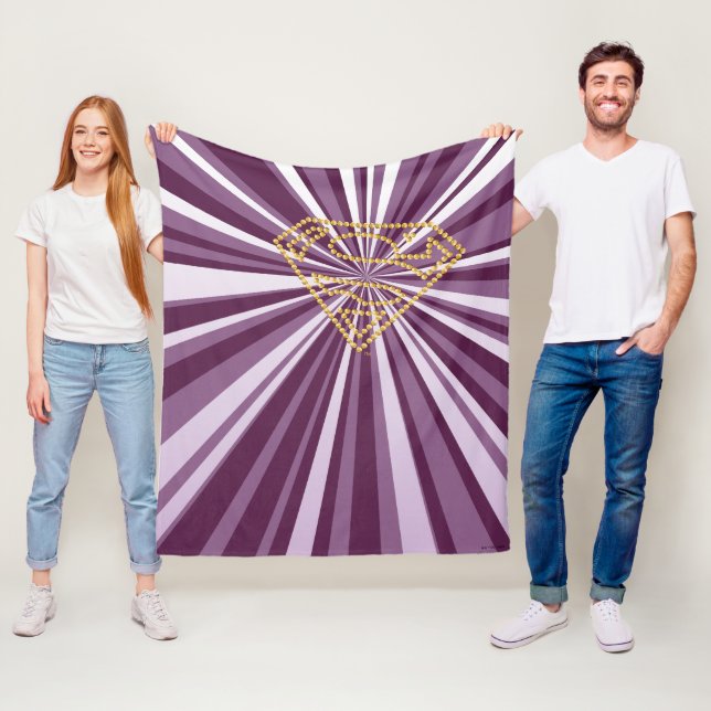 Supergirl bestickt S-Shield Fleecedecke (Beispiel)