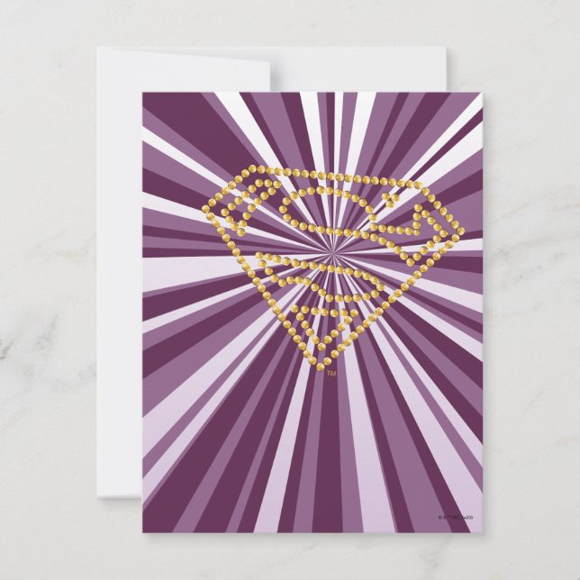 Supergirl bestickt S-Shield Mitteilungskarte (Vorderseite)