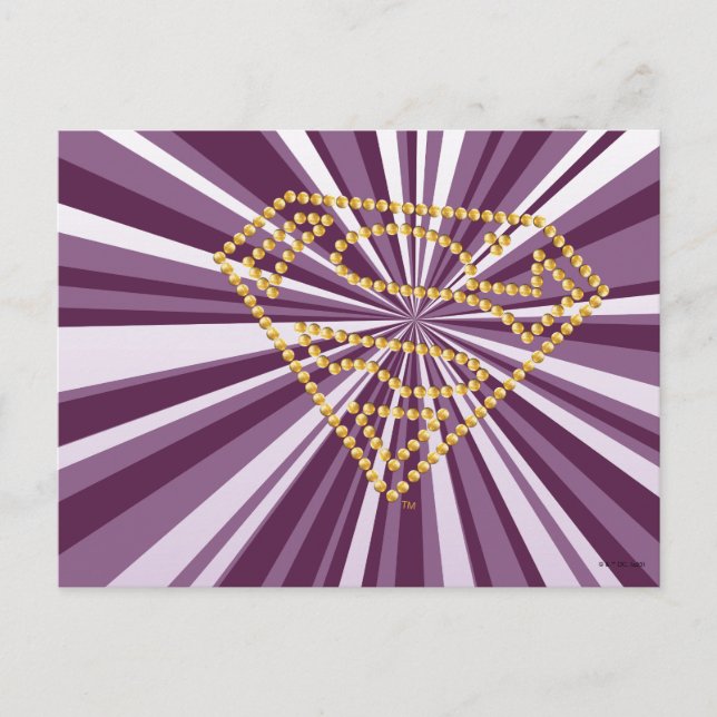 Supergirl bestickt S-Shield Postkarte (Vorderseite)