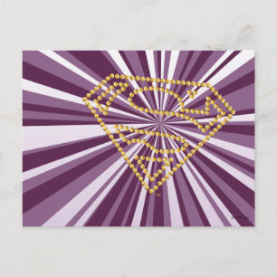 Supergirl bestickt S-Shield Postkarte