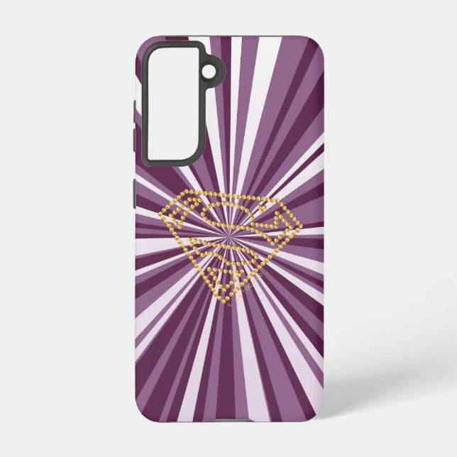 Supergirl bestickt S-Shield Samsung Galaxy Hülle (Rückseite)