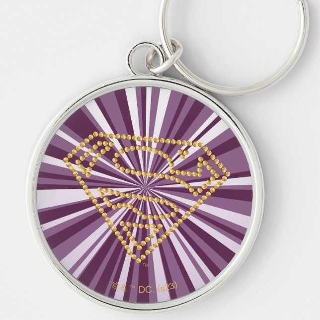 Supergirl bestickt S-Shield Schlüsselanhänger (Vorne)