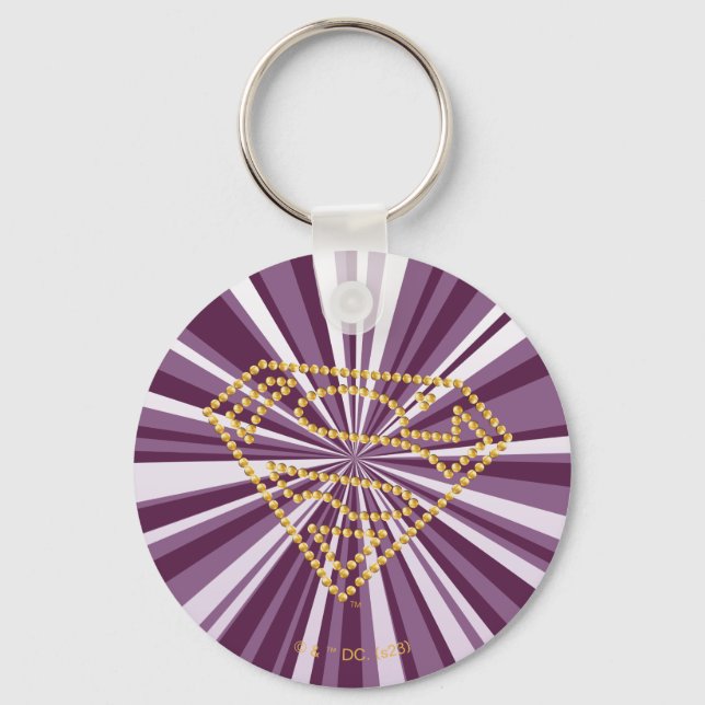 Supergirl bestickt S-Shield Schlüsselanhänger (Vorderseite)