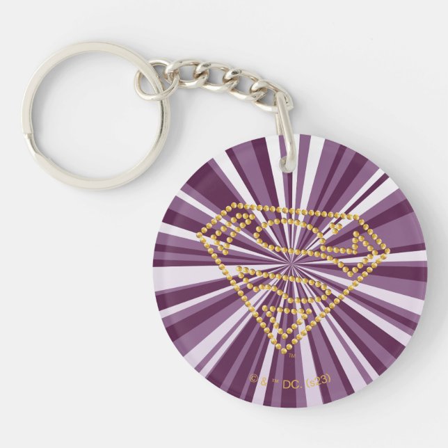 Supergirl bestickt S-Shield Schlüsselanhänger (Vorderseite)