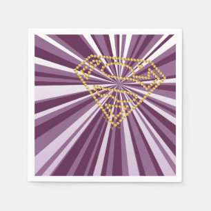 Supergirl bestickt S-Shield Serviette