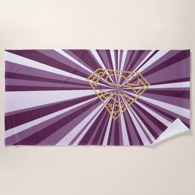 Supergirl bestickt S-Shield Strandtuch (Vorderseite)