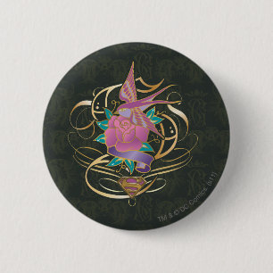 Supergirl Bird und Blume Button