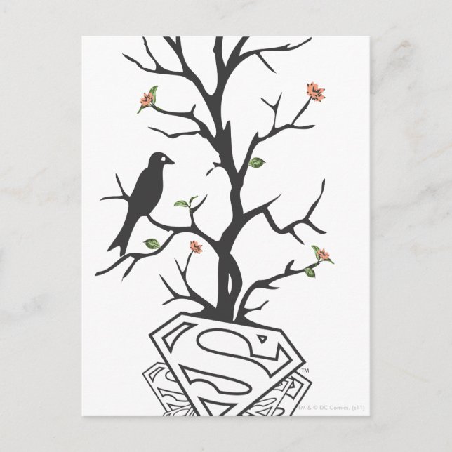 Supergirl Birds in the Tree Postkarte (Vorderseite)
